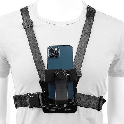 Matkapuhelimen rintaan kiinnitettävä valjaiden hihnapidike iPhone Samsung GoProlle