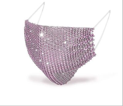 Kvinder's ansigtsmaske med Rhinestones lilla