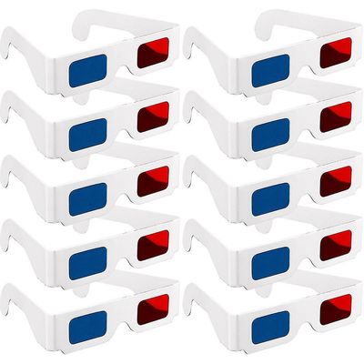 Barsinfi 10 par 3d papbriller Generelle stereoskopiske 3d briller