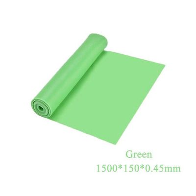 1500 mm X 150 mm X 0,45 mm yoga pilates strækmodstandsbånd Grøn
