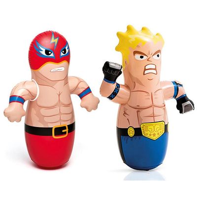 Blås opp Oppblåsbare Boxer Tumbler Punching Bag Kids Sandbag Home Gym Fitness Boksing Stress Relief Toy