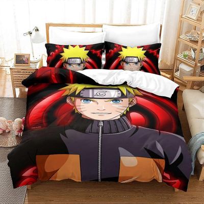 Kerota Naruto-pussilakana Anime-osat Hahmot Painetut vuodevaatteet Pussilakana vetoketjulla Peittopeite tytöille Pojat Teini-ikäiset Single135x200cm