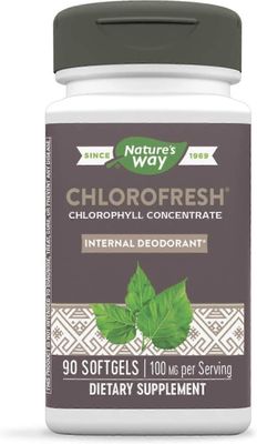 Nature's Way Chlorofresh sisäinen deodorantti, pehmeät geelit, 90 ea