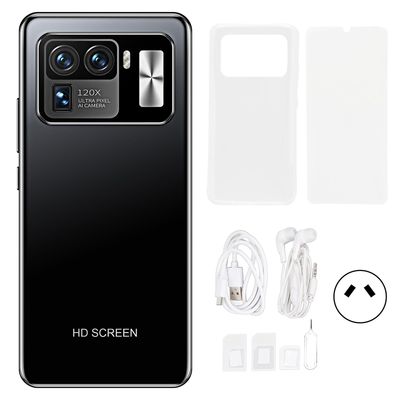 M11 Ultra älypuhelin Dual Cards Dual Standby koko näytön puhelimen kasvojentunnistus 6.1in musta 110-240V AU-pistoke