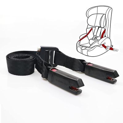 Generell Isofix-stropp for barnesete, Ltuikhq Isofix-belte Onebutton Betjening Soft Polyester Black 5.25ft tåle 15000n spenning