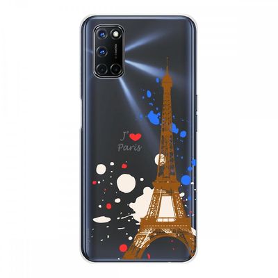 Crazy Kase Hull For Oppo A72 I Silikone Fleksibel 1 Mm, Paris Eiffeltårnet