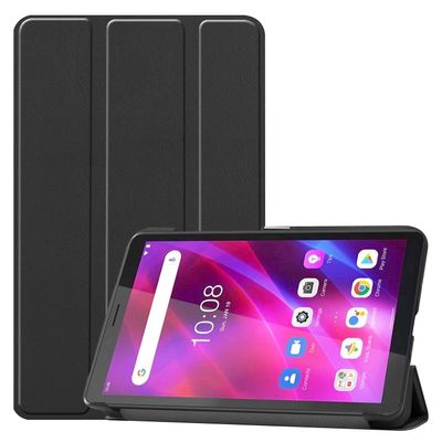 König Tablet-etui til Lenovo Tab M7 (3. generation) beskyttelsesetui tegnebogsdæksel 360 etuier sort