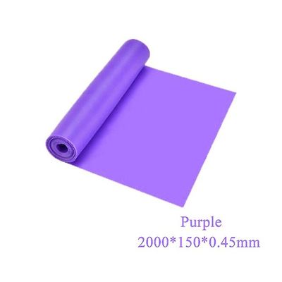 2000 mm X 150 mm X 0,45 mm yoga pilates strækmodstandsbånd Lilla