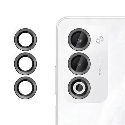 Kalebol ei välkkymistä erittäin ohut yksittäinen kameran linssi karkaistu lasikalvo Musta For OPPO A5 4G / 5G