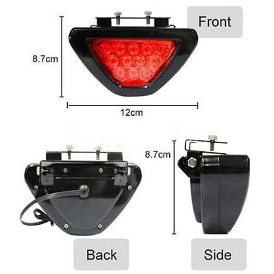 Fsu 12v Bil Sporty F1 Style Triangle 12led bakre stopp hale tredje bremselys lampe