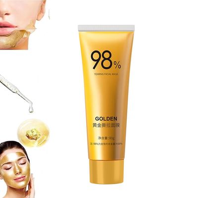 Frusde Golden Peel Off Mask, 98% Gold Foil Peel-off Mask, Peel-off Anti-Wrinkle Whitening Mask, Adera Lightening Peel Off Mask reduserer fine strip...