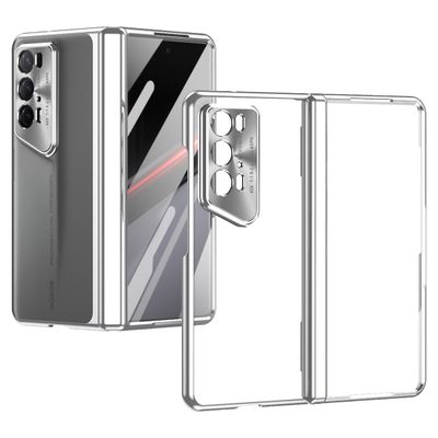 Honor Magic V2 RSR Porsche Design iskunkestävä kotelo kova PC + karkaistu lasikalvo puhelimen kansi Hopea Honor Magic V2 RSR Porsche Des