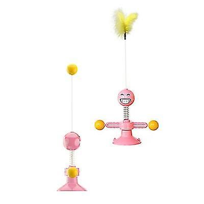 Cat Legetøj Pladespiller Spiller Spring Ball Pink
