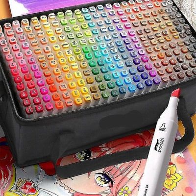 12/24/30/40/60/80 Värit Alkoholiluonnosmerkki Kynä Kaksikärkinen taidemerkki Kynäsetti piirtämistä ja väritystä varten Alleviivaus 40 colors