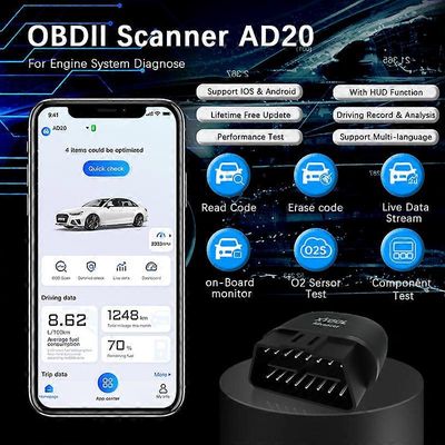 2023 XTOOL Advancer AD20 OBD2 -autokoodinlukijaskanneri Android / IOS: lle Täysi OBD-toiminnon diagnostiikkatyökalu Bluetooth ELM327
