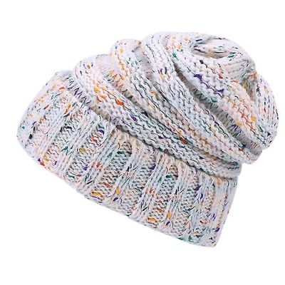 Hård hovedbeklædning Slouchy Beanie Vinter Hat For Slouch Overdimensioneret Hvid