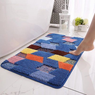 Kylpymatto liukumaton imukykyinen suihku kylpyhuone matto matto parveileva nro a1 Sininen 60*90cm