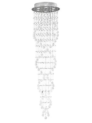 Inspired Lighting Colorado Loft Cluster Vedhæng Spiral 6 Lys poleret Krom, Crystal