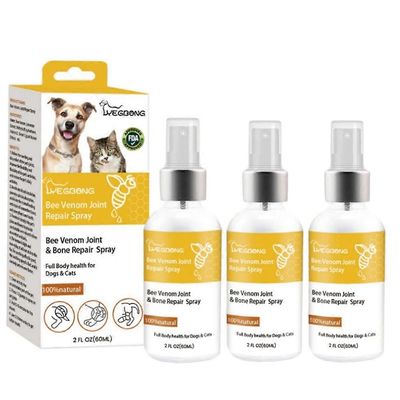 1-3X Pet Bee Venom Joint Therapy -öljy koko kehon palautumiseen koiran kissan kipuun 3pcs