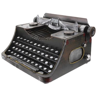 Vintage kirjoituskone rautataide manuaalinen kirjoituskone TV-kaappiin 31X30X11,50cm 1kpl Musta 31X30cm