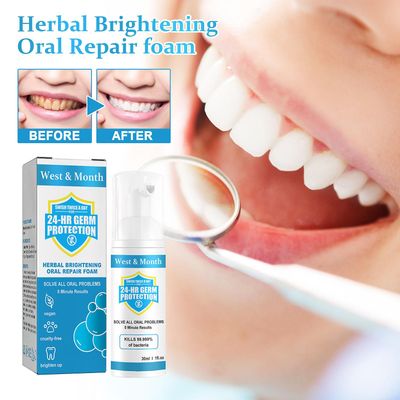 Pure Herbal Super Whitening tenner &; Mouth Repair Skum Whitens tenner eliminerer dårlig ånde og kalkulus 30ml fff som vist