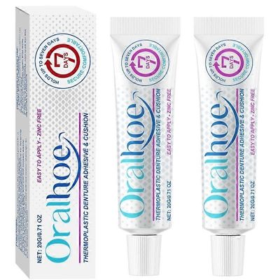 Termoplastinen hammasproteesiliima pitkäkestoinen hammasproteesi-reliner-liimavoide kiristyshammasproteesien asentamiseen 1/2/3kpl 2pcs