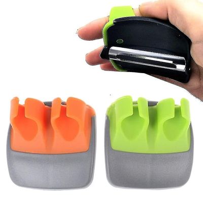 2 stk hånd vegetabilsk peeler palm peeler gummi finger håndtak, silikon finger håndtak kjøkken gadget, komfortabel å skrelle