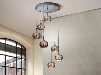 Schuller Lighting Ari 7 Lys spiral krystal loft klynge vedhæng, G9
