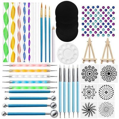 40 Pcs mandala maleri værktøj skabelon diy graffiti kunst søm forsyninger at07