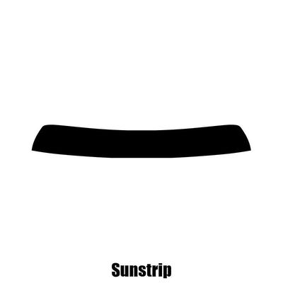 Window-Tint Sun Strip til Hyundai Sonata - 2011 til 2016 forskårne solstrip 5% limo sort Sunstrip