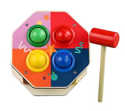 Handuo Knocking Table Træ Børn 's Knocking Baby Hands-on Eye Koordinering Legetøj farve4