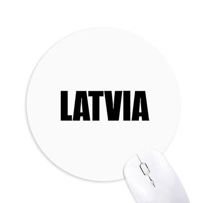 Letland Land Navn Sort Runde Skridsikker Gummi Mousepad Game Office Musemåtte