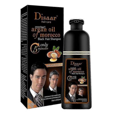 2025 Disaar Aloe Argan Oil Plant ravitseva hiusjuurivärjätty hiusten tummentava shampoo hiusväri-400mL
