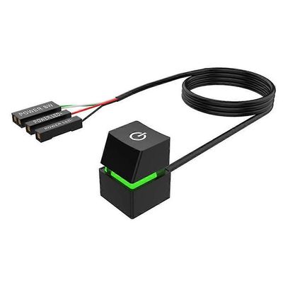 4m ulkoinen tietokone virtapainike pöytätietokoneen emolevy pois päältä virtakytkin Musta Green light