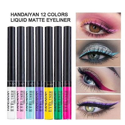 HANDAIYAN värikäs nestemäinen eyeliner vedenpitävä pitkäkestoinen matta silmänrajauskynä valkoinen sininen vihreä