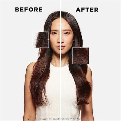 Krastase Elixir Ultime, hiusöljyn kiiltoa lisäävä ravitseva hoitohoito, värjätyille hiuksille, 4 arvokkaalla öljyllä ja keisarillisen teen uutteella