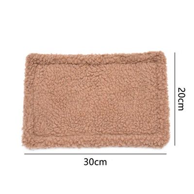 Pet Hamster Bed House Dobbeltsidet Plys Vinter Varm Egern Pindsvin Kanin Bed Pude Mat House Nest Pet Tilbehør Brown