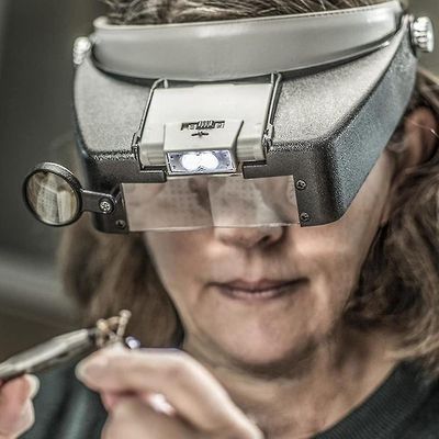 LetsGO Hodebånd Forstørrelsesprogram Ledet Hodelykt Jeweler's Loupe Forstørrelsesprogram 1.5x 3 X 8.5x 10x