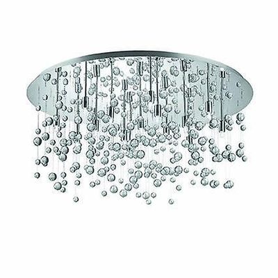Ideal Lux Lighting Neve 5 Lys lille blæst glasbobler Loft Vedhæng Krom, G9