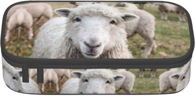 Kerota Söpö lammas lammas Penaali Penaali Pussi Kynäkotelo Yksinkertainen paperitavaralaukku College Office Organizer27252 VÄRI One Size