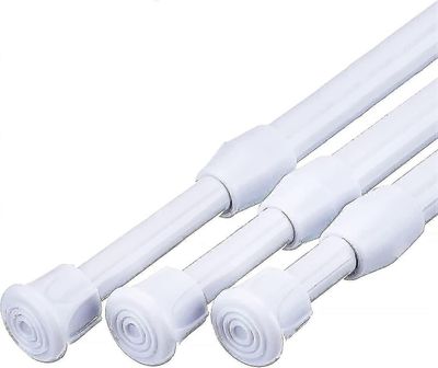 3 kpl teleskooppiverhotanko, asennus ilman ruuveja tai porausta, ruostumattomasta teräksestä valmistettu ikkunatanko, ikkunakaapin tankoille sauva ...