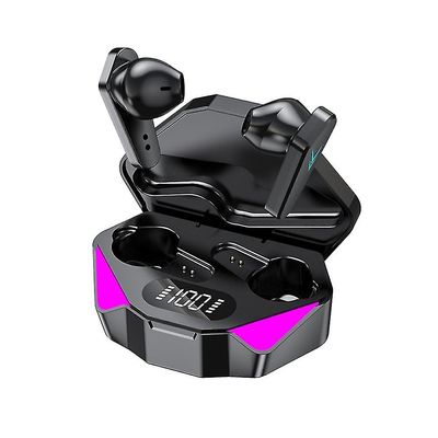 Barsinfi X15 Ægte trådløse gaming-ørepropper Bluetooth-kompatible 5.0 Tws-headset Stereo In-ear-hovedtelefoner med støjreducerende mikrofon black