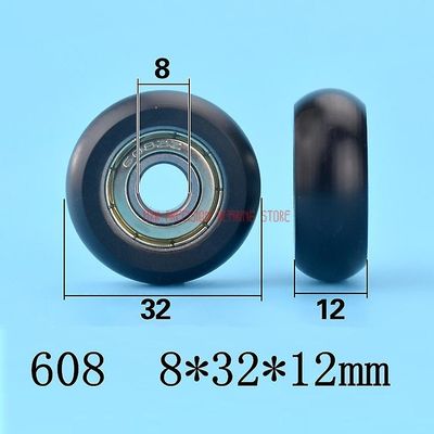 Særtilbud Ægte plast 608zz lejeskive 3d printer Europæisk standard 3030 Aluminium 4040 Skinnestyrehjul 8 * 32 * 12 mm