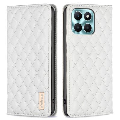 For Honor X6a 4g Case Card Holder Leather Stand Telefon Cover Hvit