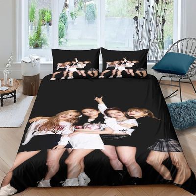 LOUSON BLACKPINKBedding Set Pieces Pehmeä mikrokuitu tyynyliinoilla Pussilakanasetti BLACKPINK JISOO JENNIE ROS LISA Quilt Cover 3D vuodevaatteet v...