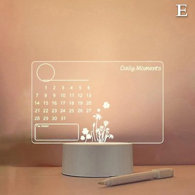 Suboae Creative Led Note Board yövalo USB-ilmoitustaulu, jossa kynä DIY yölamppu HL1 E