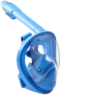 Qian Kids Snorkeling Mask Fuld Ansigt, 180 Panoramaudsigt Anti-lækage, xs for børn, blå