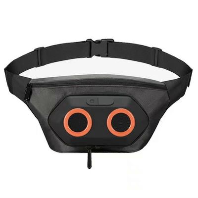 Kannettava polkupyöräkaiutin Fanny Pack Bluetooth-ääni Audio Urheilu Vedenpitävä Ulkojuoksu Kiipeily Musta