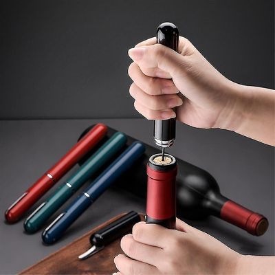 Viinipullo Avaaja Ilmapumppu Tap Korkinpoistolaite Pneumaattinen korkkiruuvi Gadget Vihreä