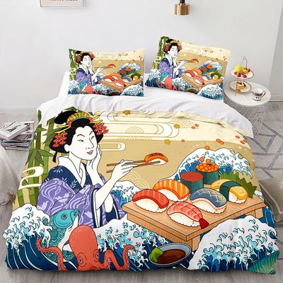 Naruto Y10 Home Textile Fire Shadow Series Quilt Cover Digital Udskrivning Tre stykker sæt 3D 220cm